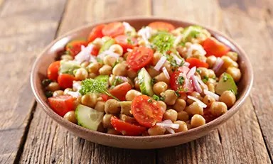 Prato de alimentos saudáveis